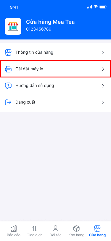 Cách in hoá đơn