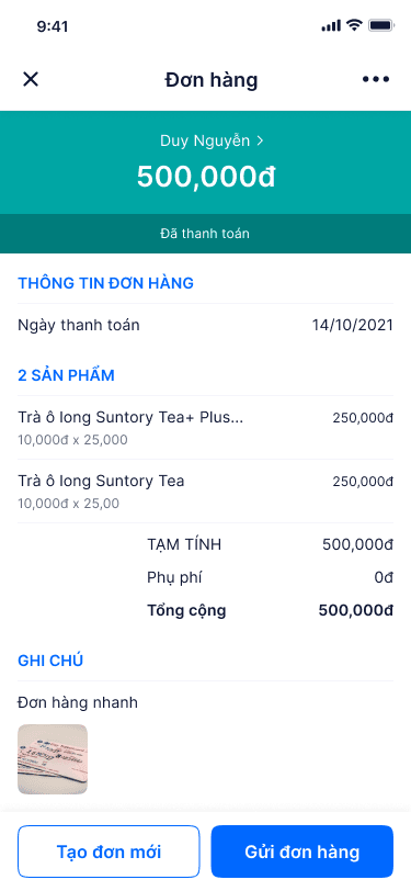 Cách tạo đơn hàng