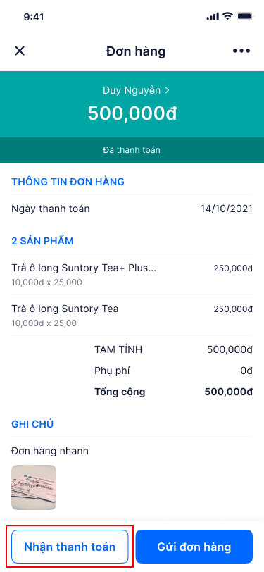 Cách thanh toán đơn hàng/phiếu chi
