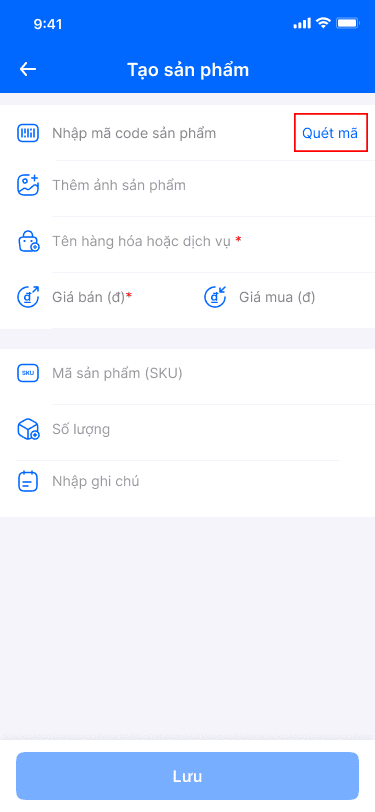 Cách thêm sản phẩm mới trong kho hàng