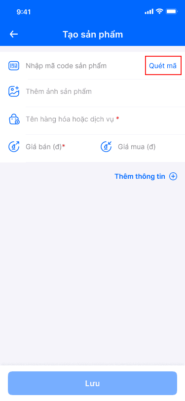 Cách scan barcode sản phẩm